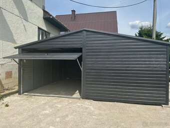 Plechová garáž 6x5m - 2
