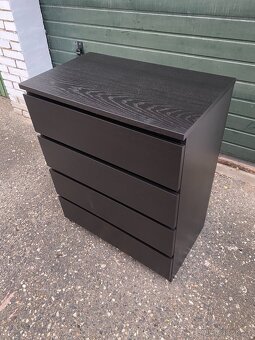 IKEA Malm se 4 zásuvkami - černohnědá - 2