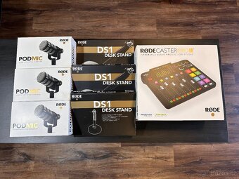Rode Caster PRO II + 3x Rode PodMic + 3x XLR AdamHall 3x DS1 - 2