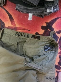 ALPHA INDUSTRIES cargo kalhoty zelene vel .36 stav 9/10 , s - 2