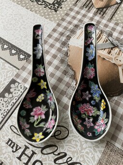 Retro souprava z čínského porcelánu II - motiv květiny - 2