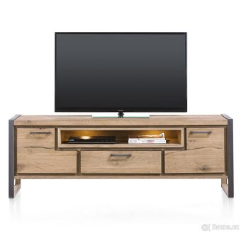 Dřevěná tv komoda  - Metalo - 2