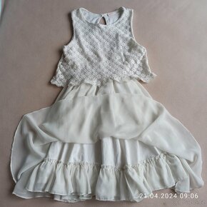 Bílé šaty, vel. cca 8 – 10 let - 2