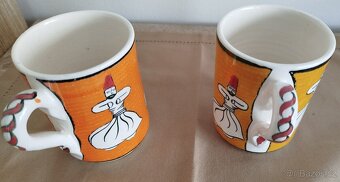 2 malované hrnky s motivem "Whirling Dervish" - 2