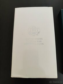 Krásný Ag Dollar, 1991 Včetně certifikace a parádního balen - 2