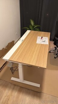IKEA Mittzon 160x80cm bílá/dub, polohovatelný - 2