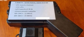 RACCEWAY E-BABETA přestavba baterie na lion - 2