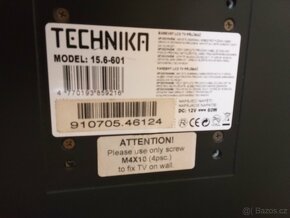 Prodám dálkový ovladač k televizi Technika 15.6-601. - 2