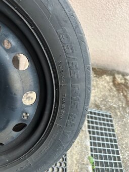 Plechové kola R15 5x100 s pneu 195/55/85V - 2