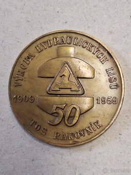 Rakovnik TOS medaile 50 let 1909 1959 - 2