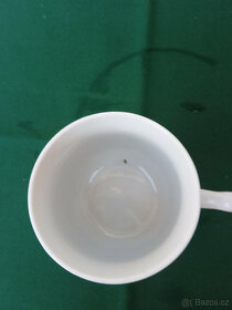 Retro porcelánový hrnek zlaté proužky - 2