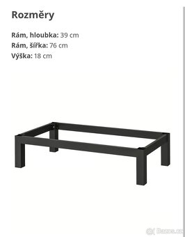 KALLAX Podnoží, černá, 76x39x18 cm - 2