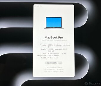 MacBook Pro 13” 2017/16GB RAM/intel i5/512GB SSD/ Záruka - 2