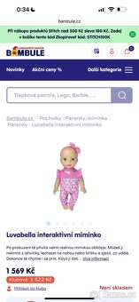 Panenka luvabella interaktivni cca 40 cm - 2
