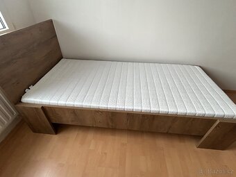 Postel VEDDE divoký dub + rošt + matrace - 2