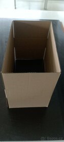 Krabice z hnědé třívrstvé lepenky, 335x198x65mm, nové - 2