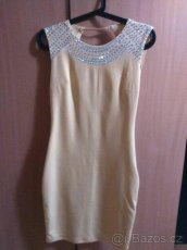 Žluté šaty s kamínky, vel. 36 - 2