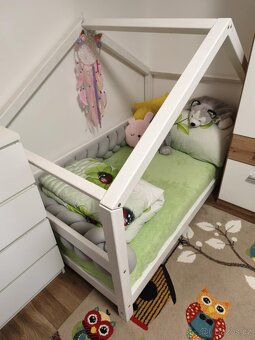 Dětská domečková postel z masivu - 2