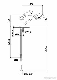 Nová kuchyňská dřezová stojánková baterie RAF-stříbrný chrom - 2