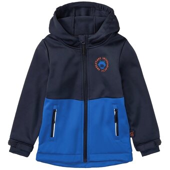 ☘️ SOFTSHELLOVÁ BUNDA modrá s mimozemšťanem vel. 122/128 ☘ - 2