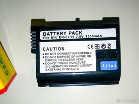 2650mAh baterie / akumulátor EN-EL15 Nikon D750 - 2