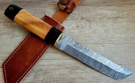 nový samurajský Damaškový nůž TANTO 27,5 cm + pouzdro - 2