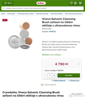 Viveca čistící kartáček na pleť - 2