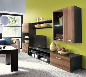Obývací stěna wenge/švestka - 2