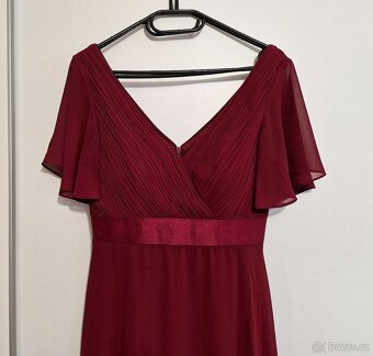 Vínové společenské šaty vel. 40 - 2