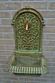 Litinová výlevka - umyvadlo 64 cm - zelené - 2