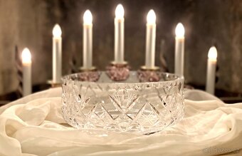 Luxusní masivní broušená mísa Bohemia Crystal - 2