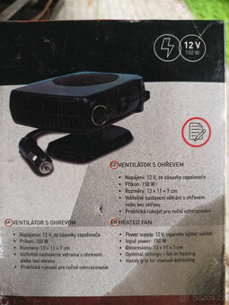 Ventilátor s ohřevem na 12 V - 2