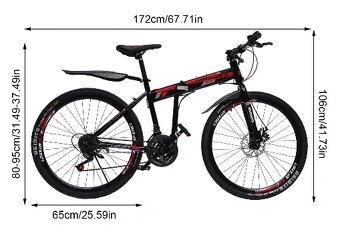 26" horské kolo skládací ( včetně příslušenství) - 2