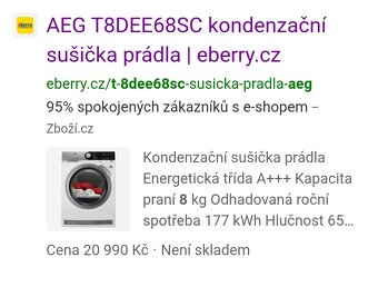 Sušička s tepelným čerpadlem AEG 8kg - 2
