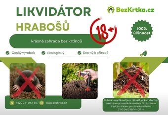 Likvidátor krtků - 100% účinnost - 2