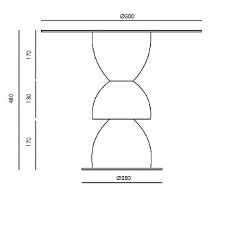 Designový kulatý stolek - Nový - 2