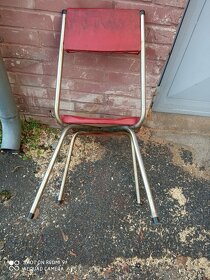 Židle chrom červená - 2