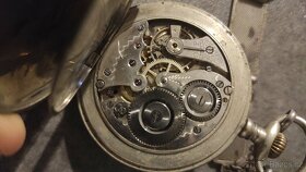 Stříbrné kapesní hodinky + šatlén - 2