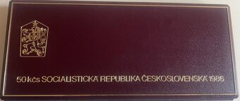 exportní sada pamětních mincí ČNB 1986, proof - 2