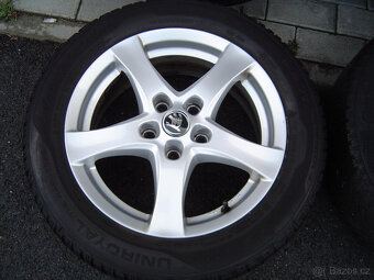 4X ZIMNÍ HLINÍKOVÁ KOLA ŠKODA OCTAVIA III,II 205/55 R16.... - 2