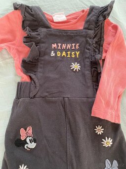 Miminkovske kalhoty s laclem a body Minnie a Daisy 6-9 mesic - 2