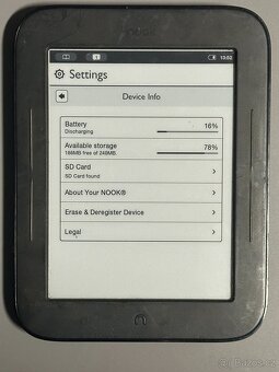 Čtečka knih Barnes & Noble Nook Simple Touch 2GB - 2