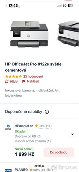 Nová tiskárna Hp OfficeJet Pro 8122e - 2