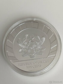 Stříbrná mince 1 kg s certifikátem - nosorožec 2021 - 2
