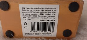 Dekorace stříbrný list javor - 2