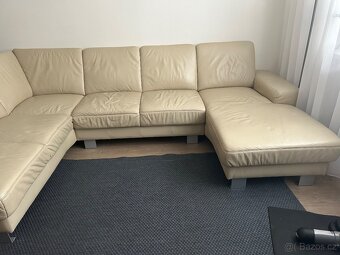 Sedaci souprava kožená bílá - 2