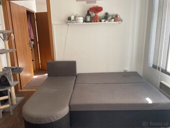 Kompaktní pohovka L rozkládací, úložný prostor - 2