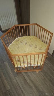 Dětská ohrádka šestirohá, natural - 2