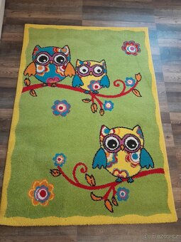 Dětské koberce – sovičky a pirát, krásný stav - 2