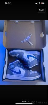 Air jordan 1 mid cement grey/white/ true blues - 2